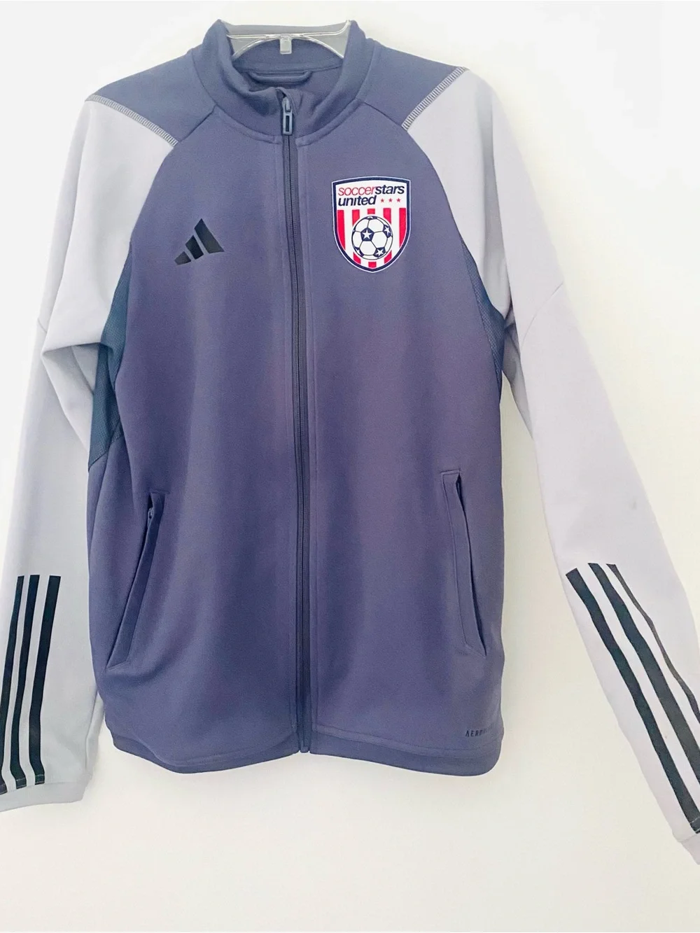 ⚽️Boys Adidas “Soccer Stars United” Sports Jacket SZ XL (Y)